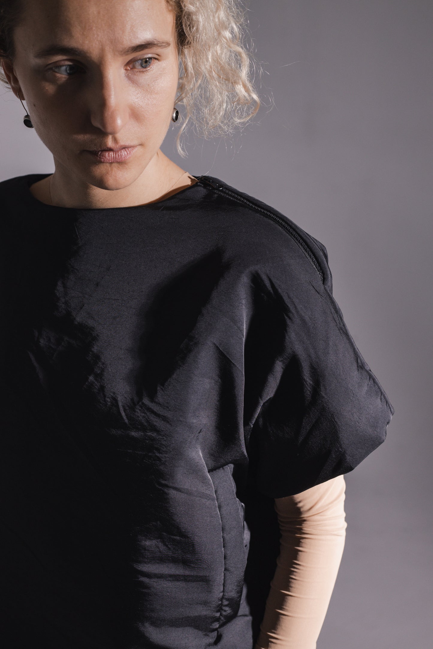 Black insulated vest with pockets