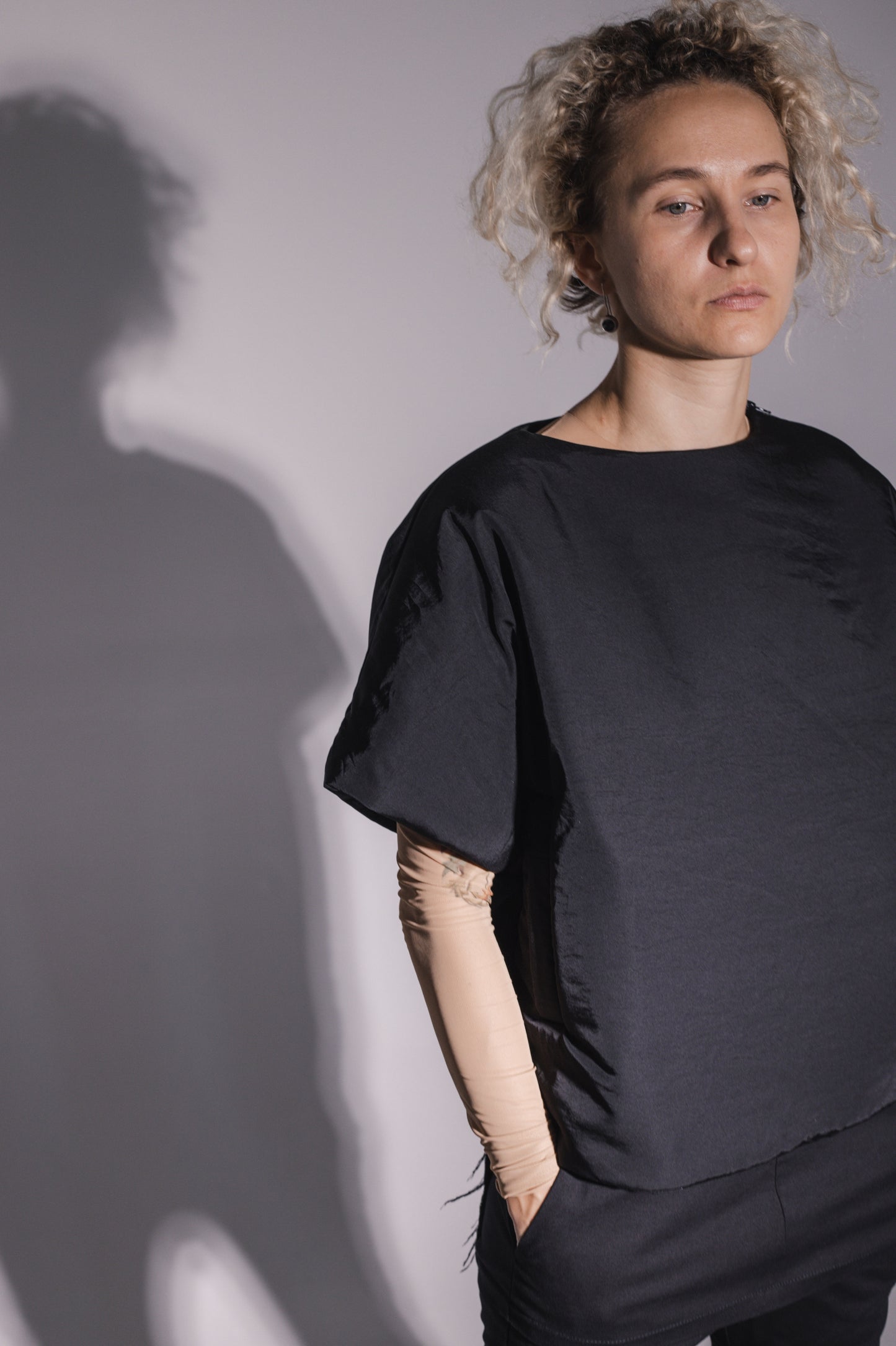 Black insulated vest with pockets