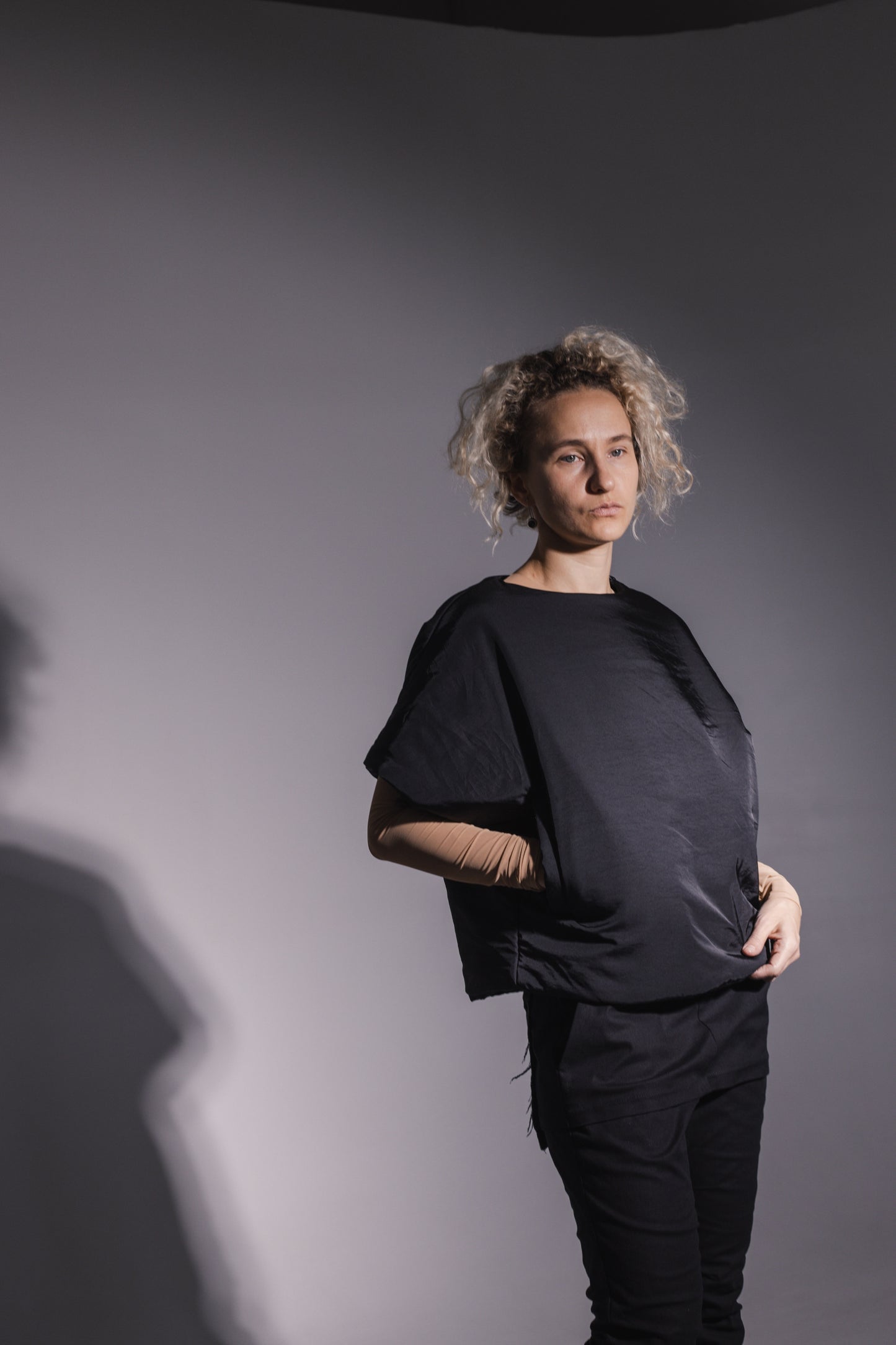 Black insulated vest with pockets