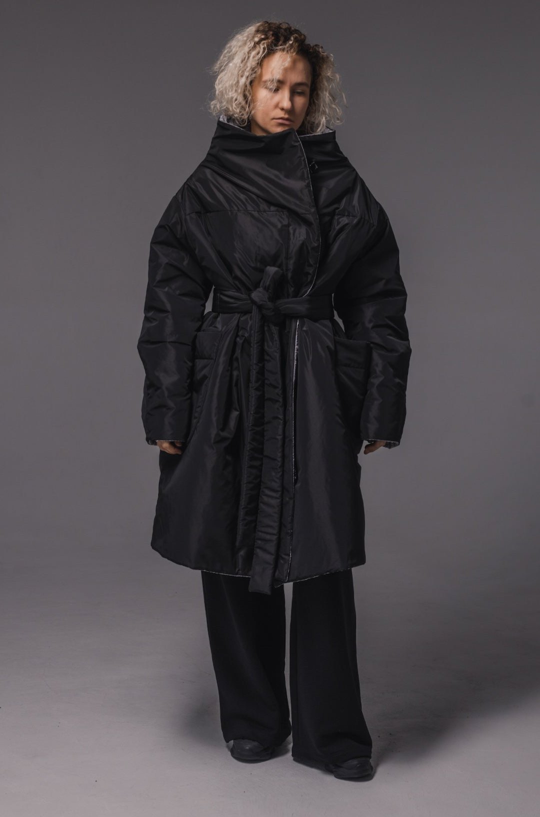 Cocoon demi double-sided coat