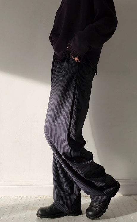 Dark gray wool boyfriends