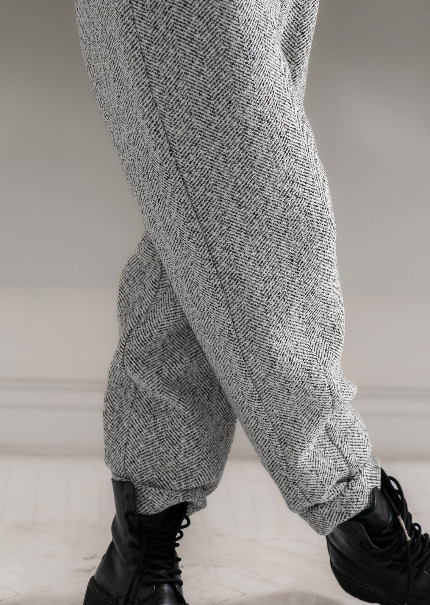 Light gray warm woolen pants