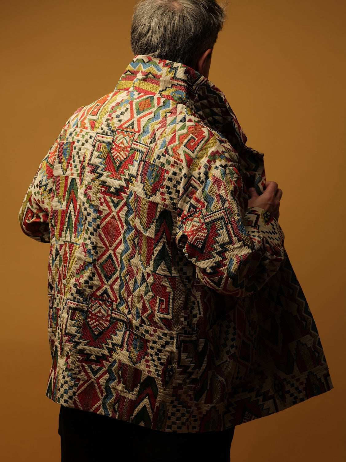 Unisex coat, geometric pattern, 2 colors