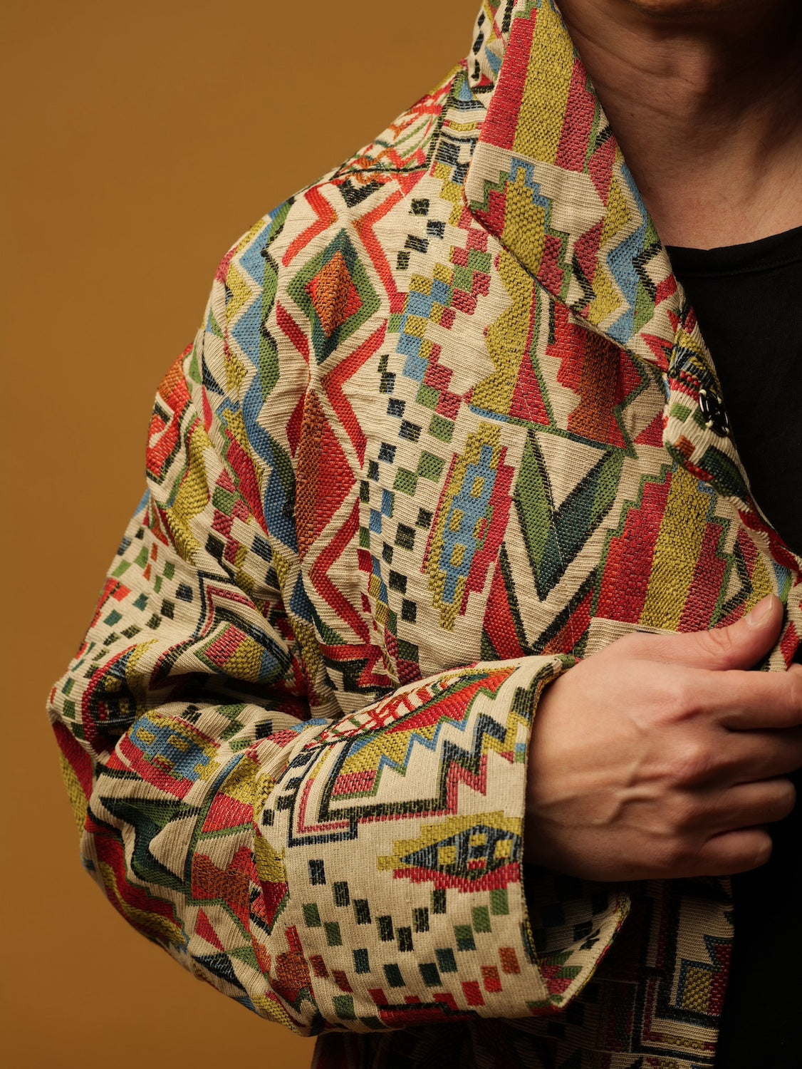 Unisex coat, geometric pattern, 2 colors