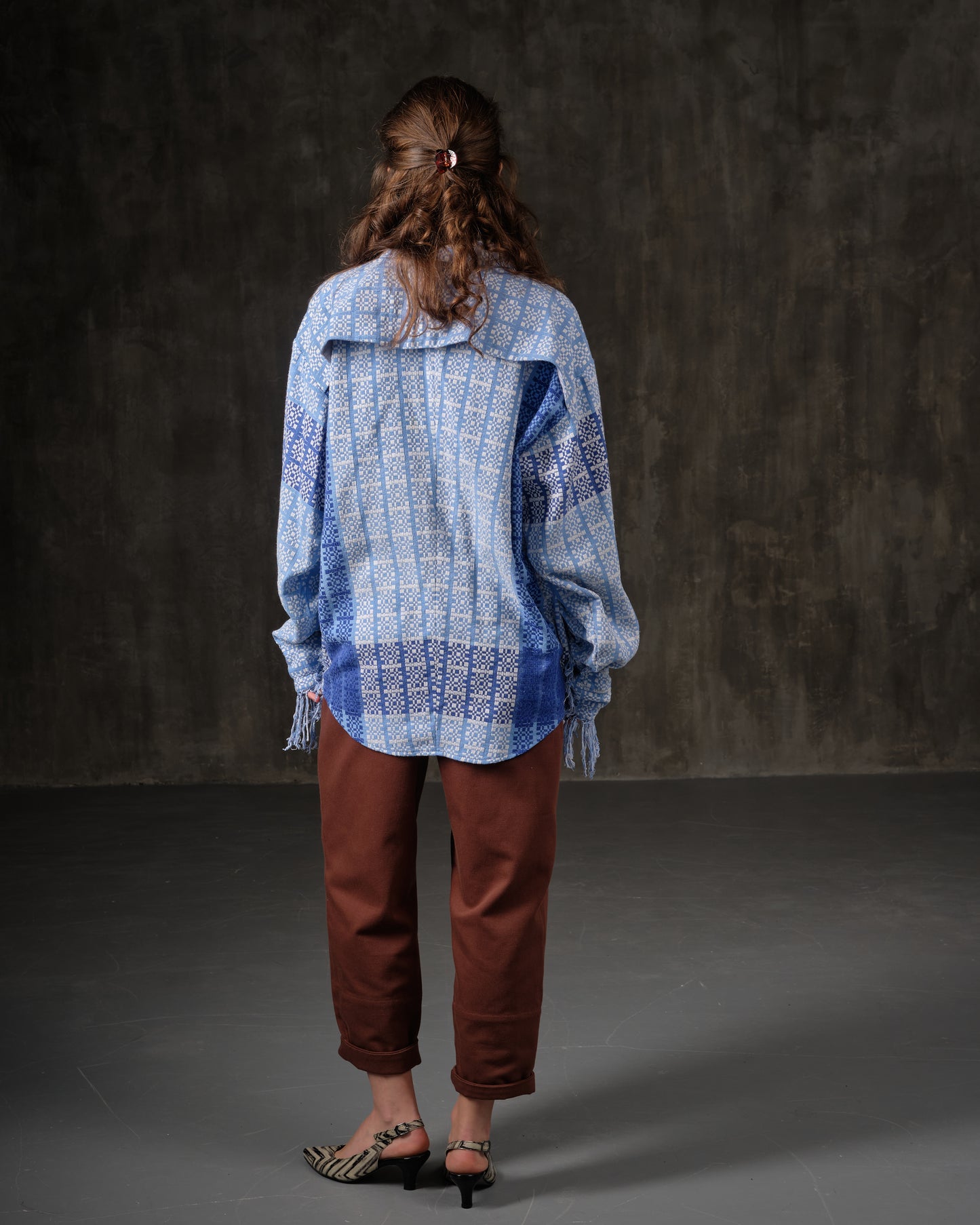 Shirt jacket recycled jacquard with ornament