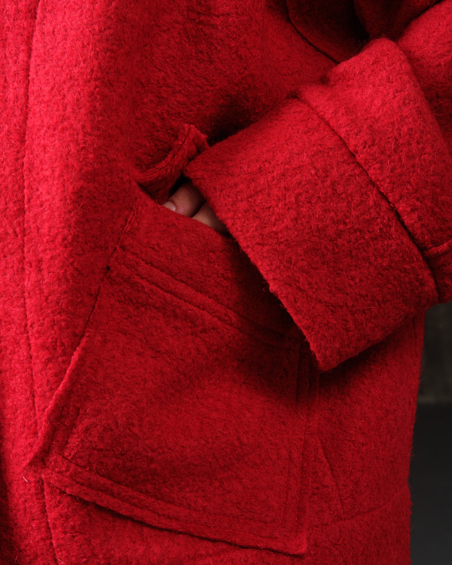 Bomber made of wool with decoration on the back in colors