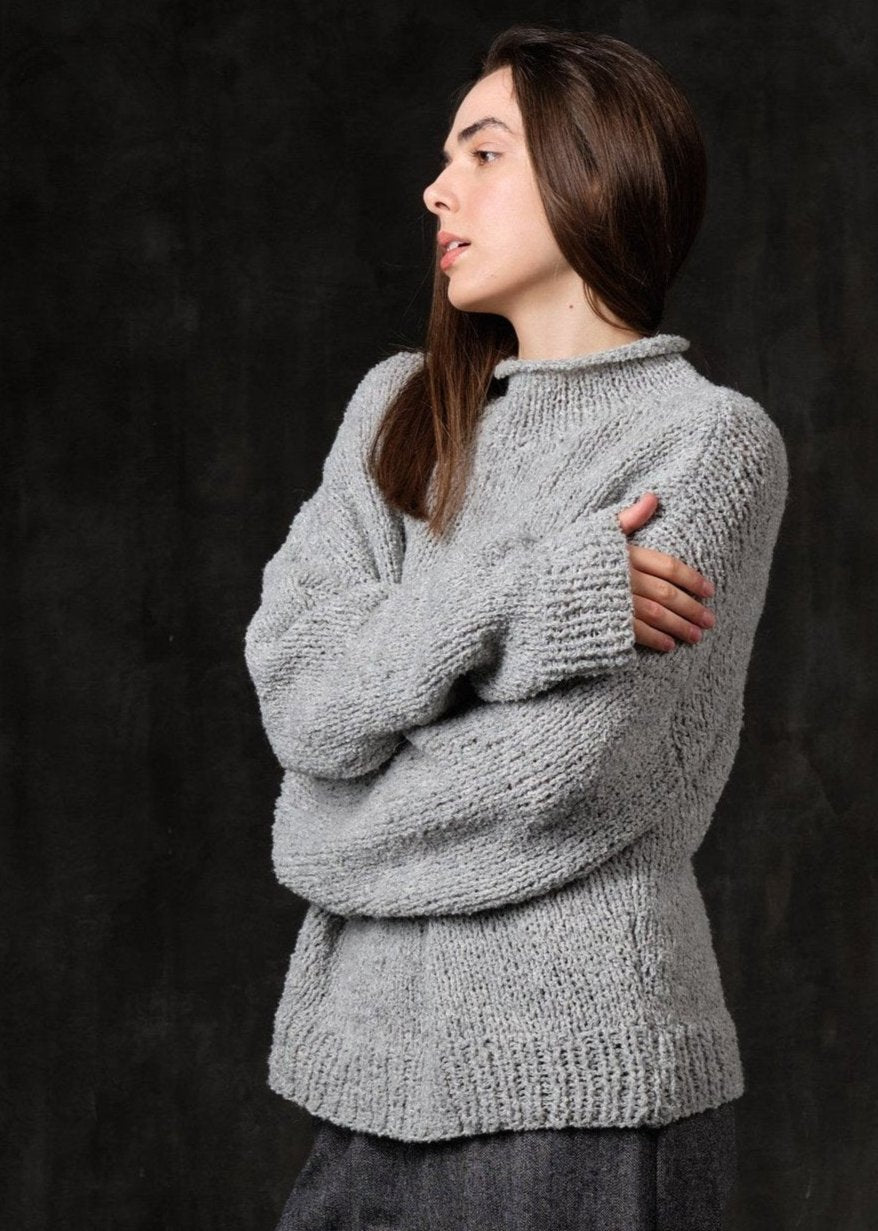 Light wool bouclé sweater