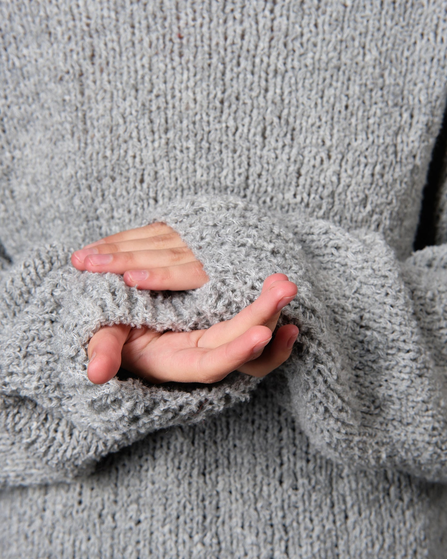 Light wool bouclé sweater