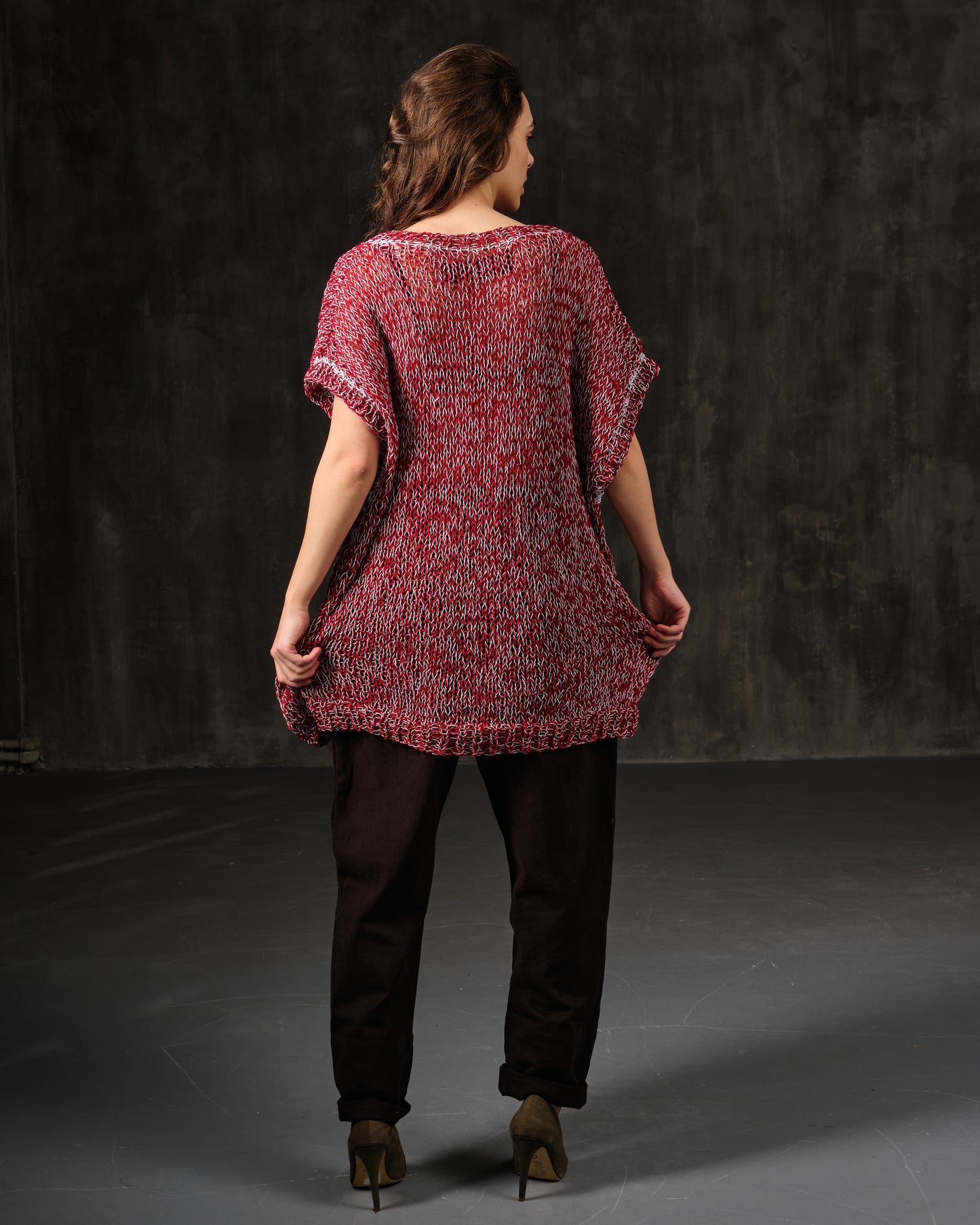 Retro long wool vest