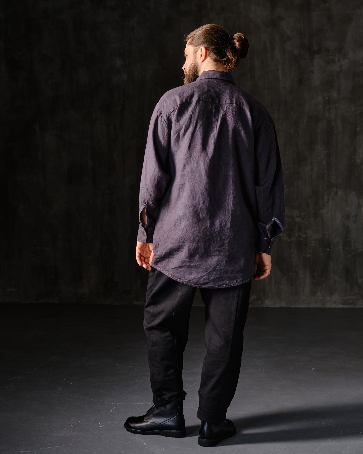 Oversize white linen shirt
