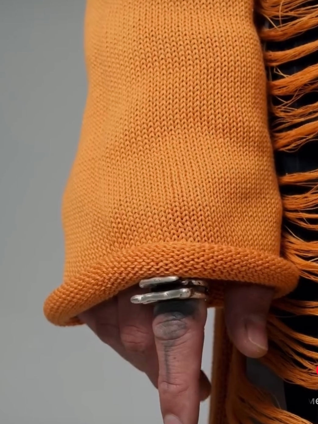 Outrageous orange cotton sweater