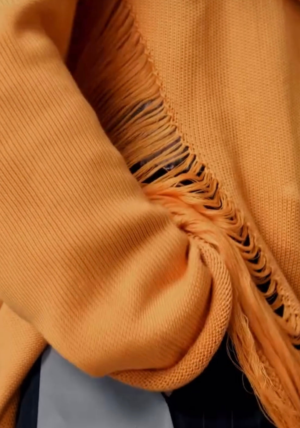 Outrageous orange cotton sweater