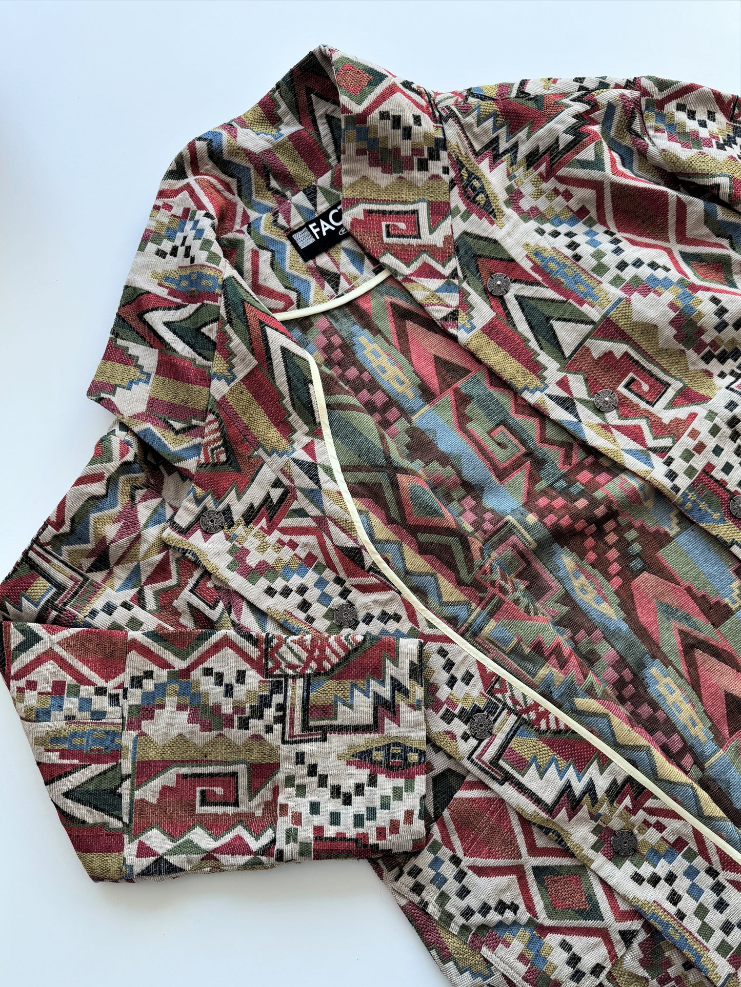 Unisex coat, geometric pattern, 2 colors