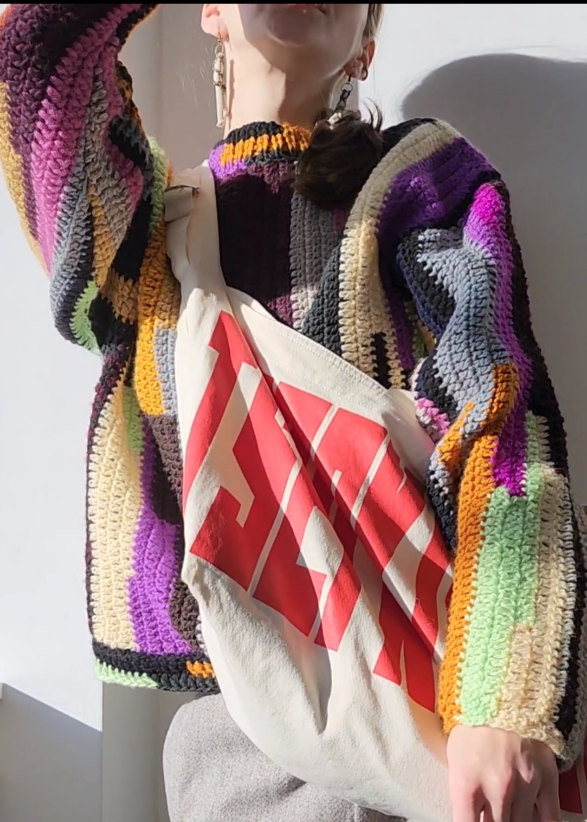 Colored wool sweater