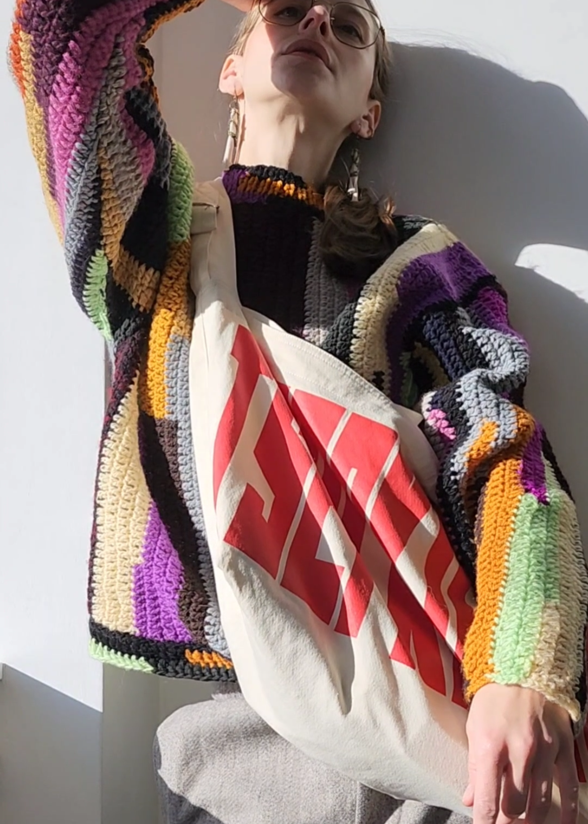 Colored wool sweater