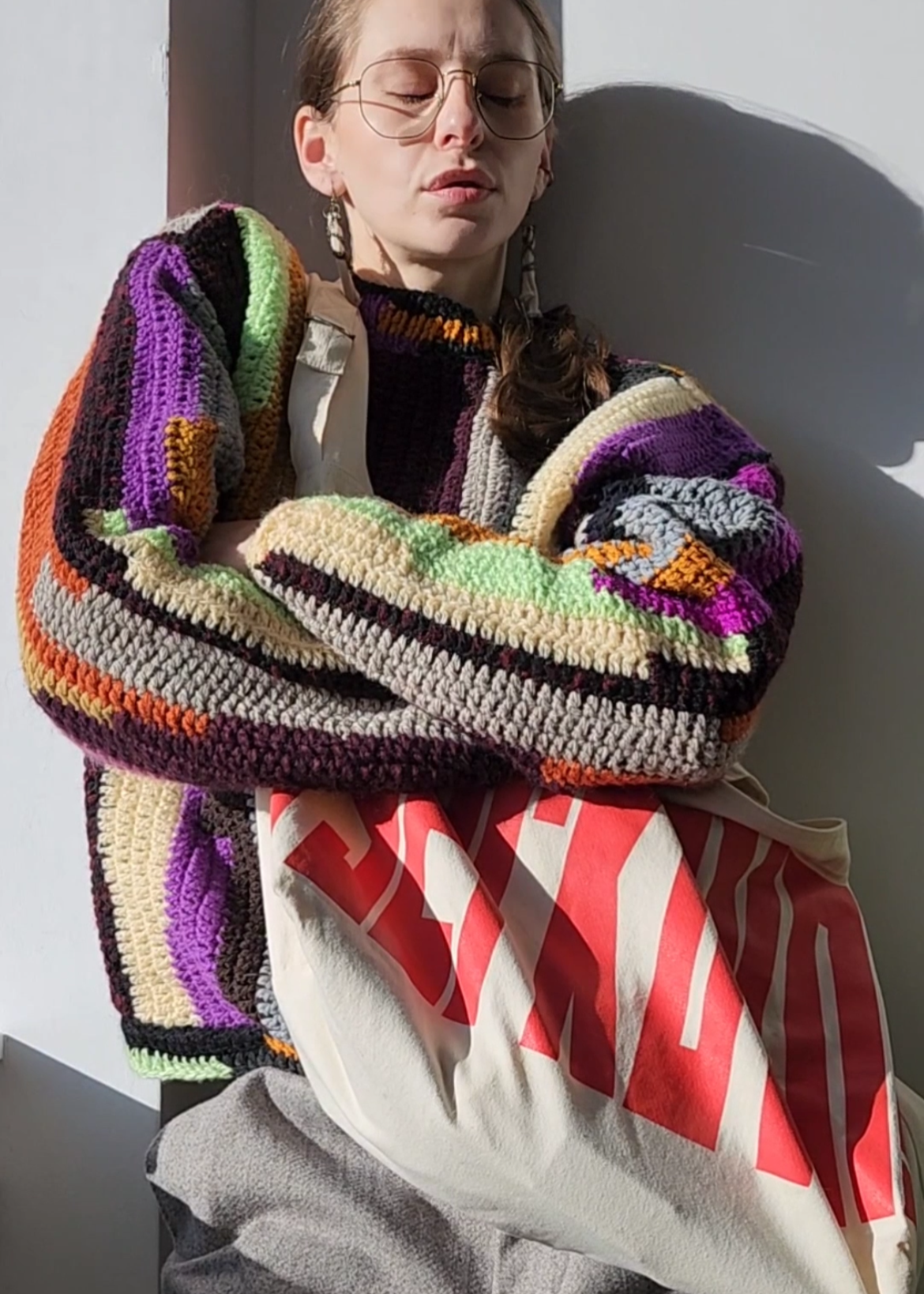 Colored wool sweater