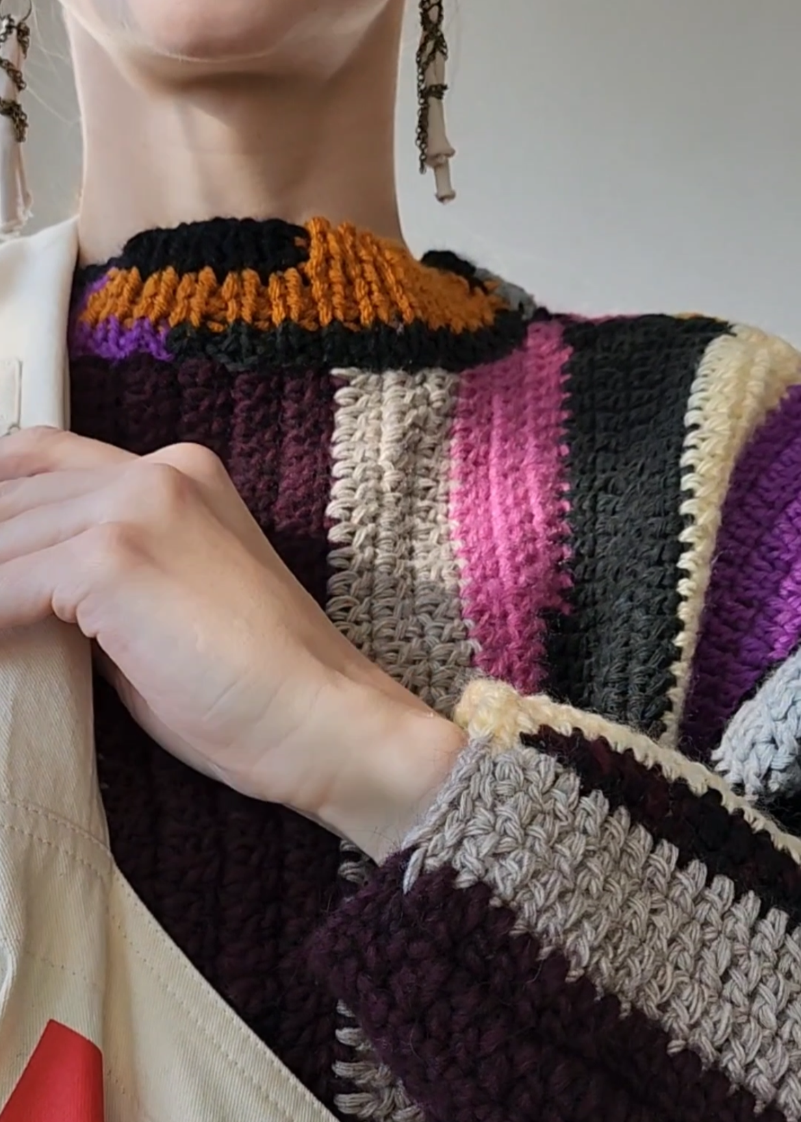 Colored wool sweater