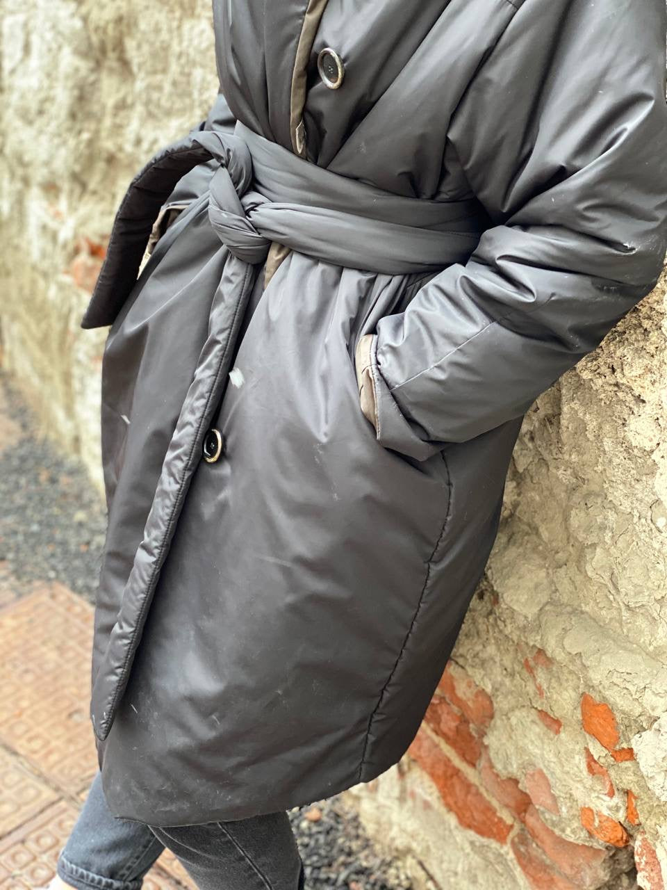Cocoon demi double-sided coat