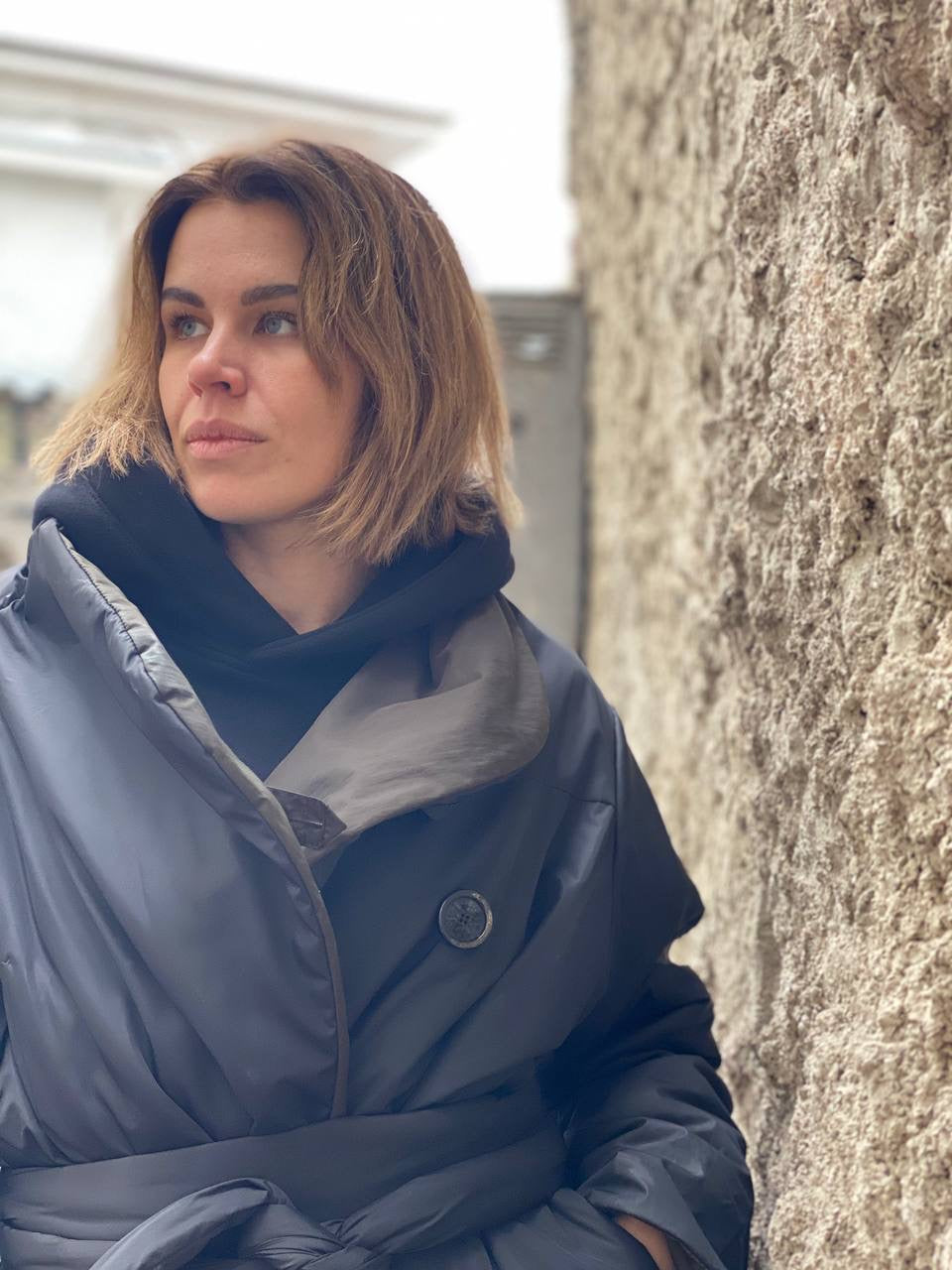 Cocoon demi double-sided coat