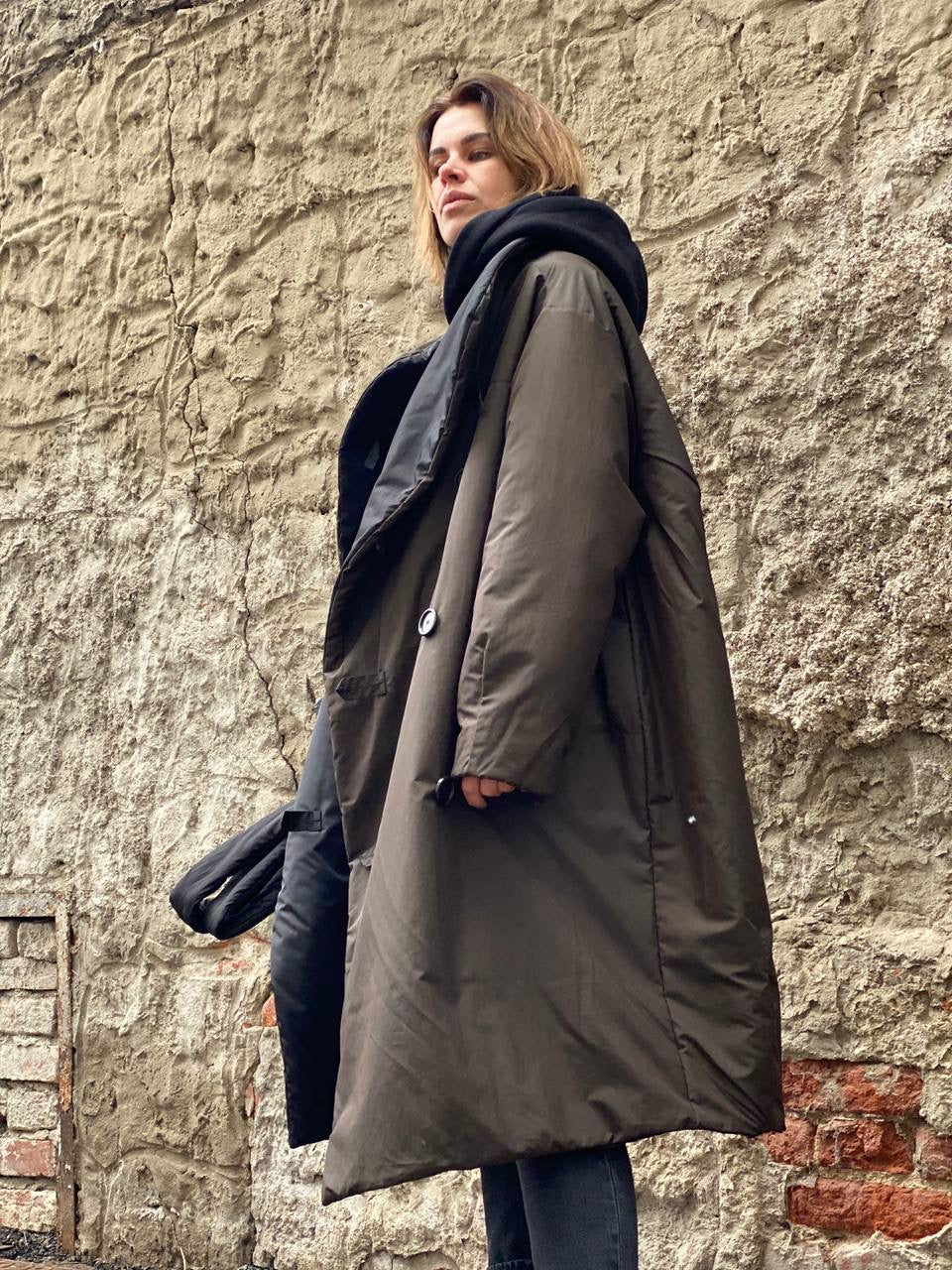 Cocoon demi double-sided coat