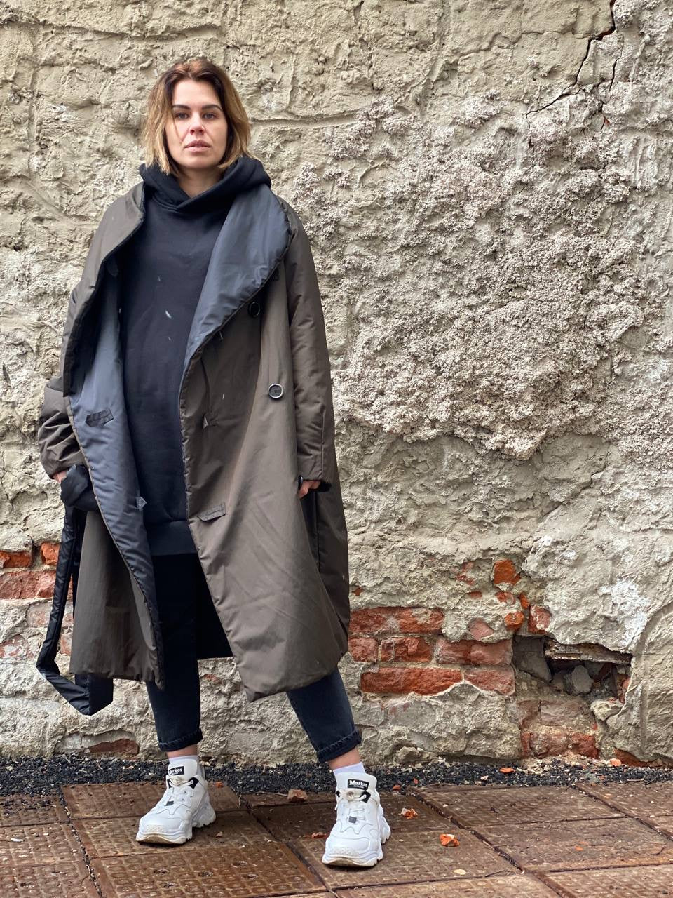 Cocoon demi double-sided coat