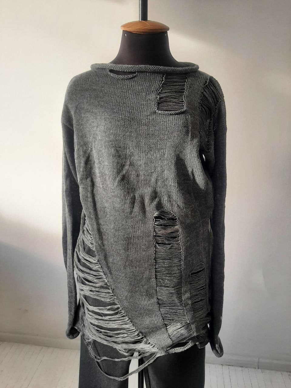 Outrageous orange cotton sweater