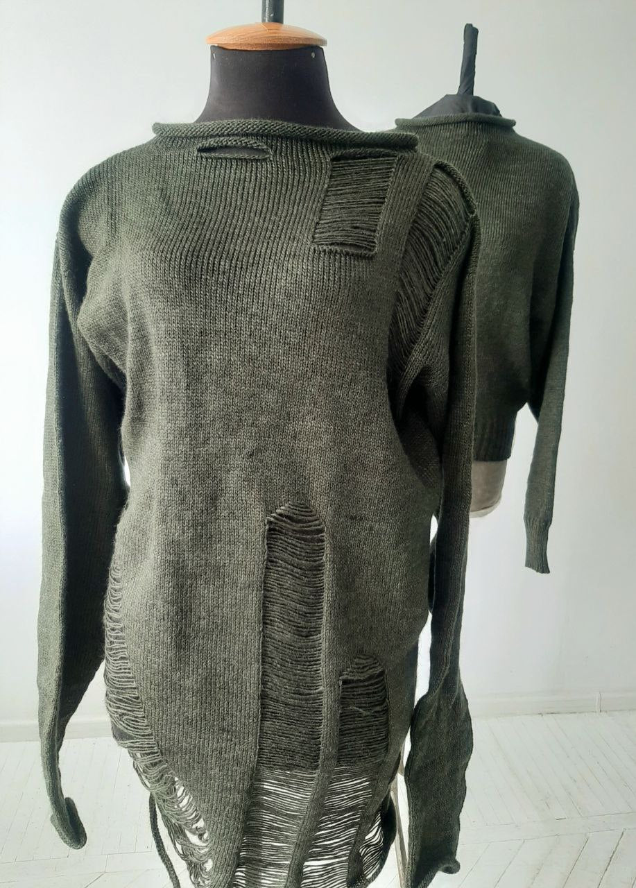 Outrageous orange cotton sweater