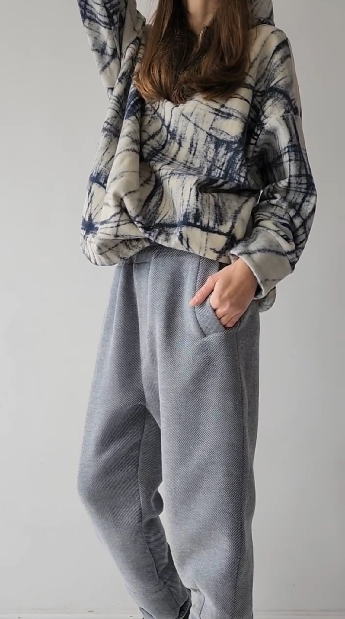 Light gray warm woolen pants