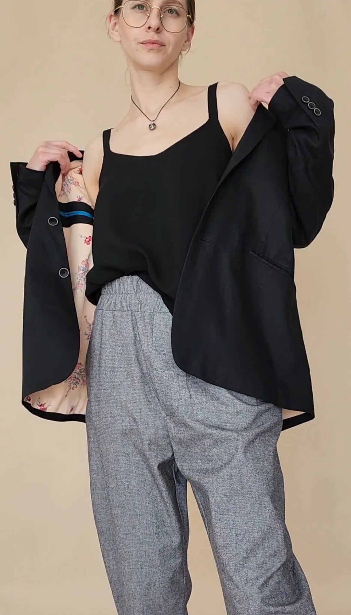 Jacket-shirt black linen