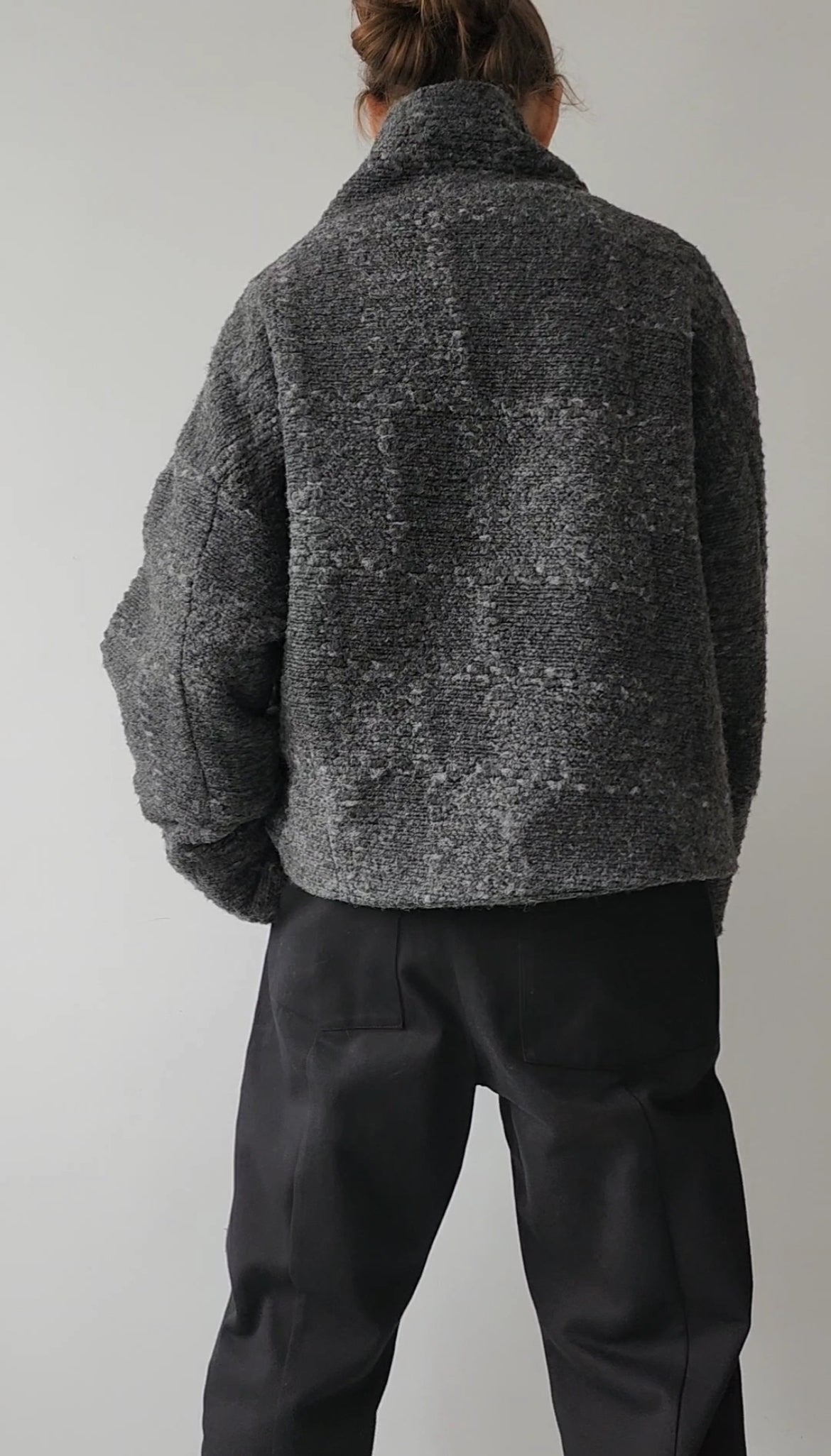 Short woolen coat, thick knitwear
