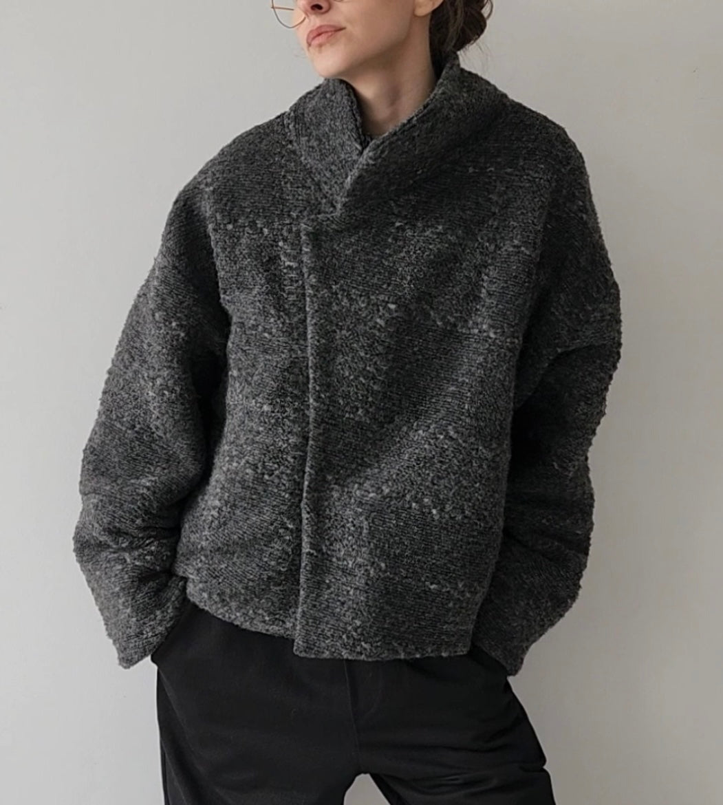 Short woolen coat, thick knitwear
