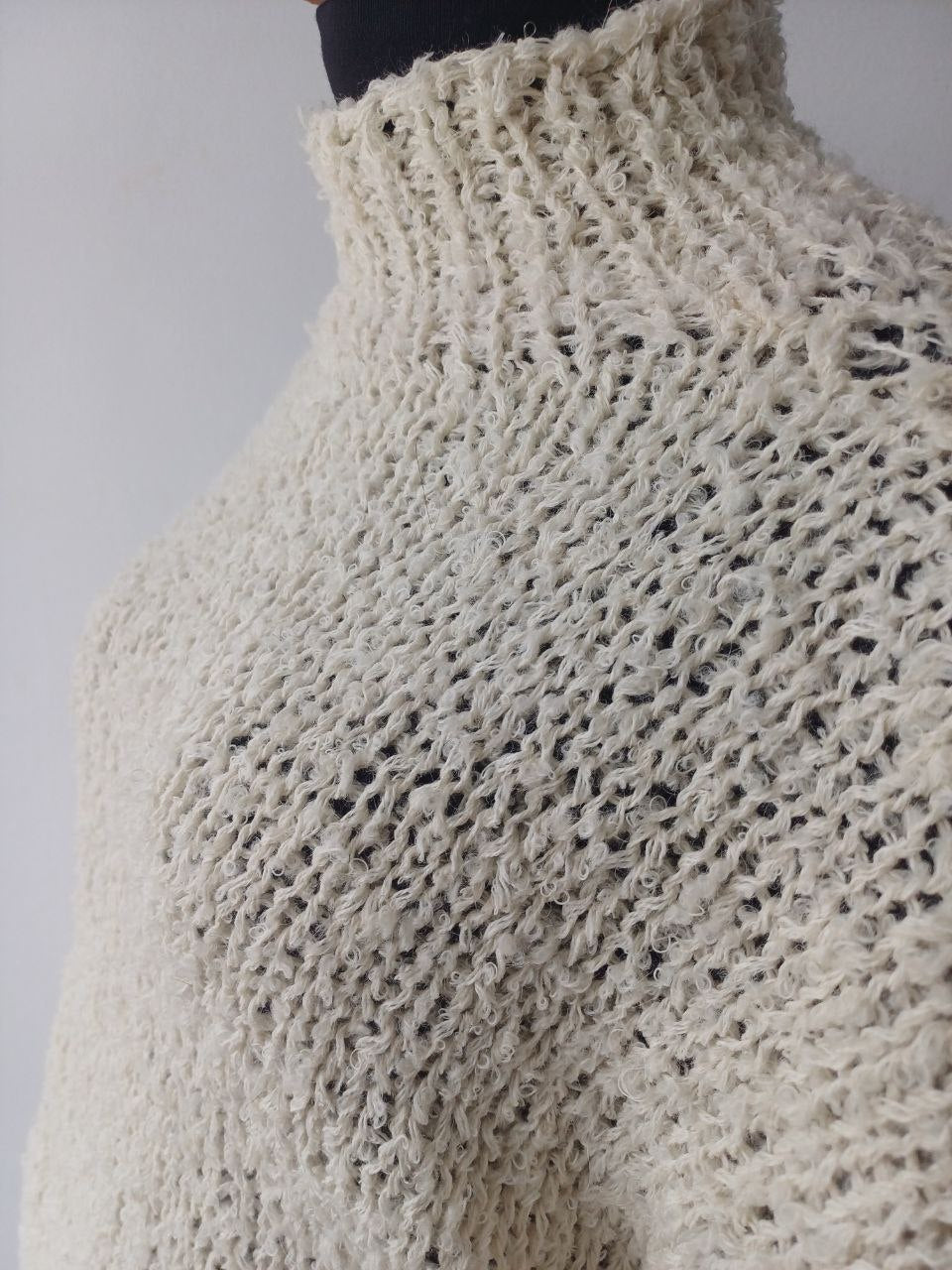 Light wool bouclé sweater