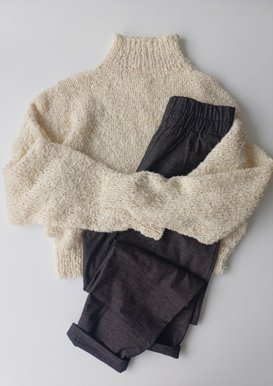 Light wool bouclé sweater