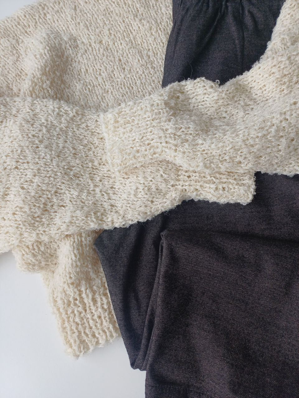 Light wool bouclé sweater