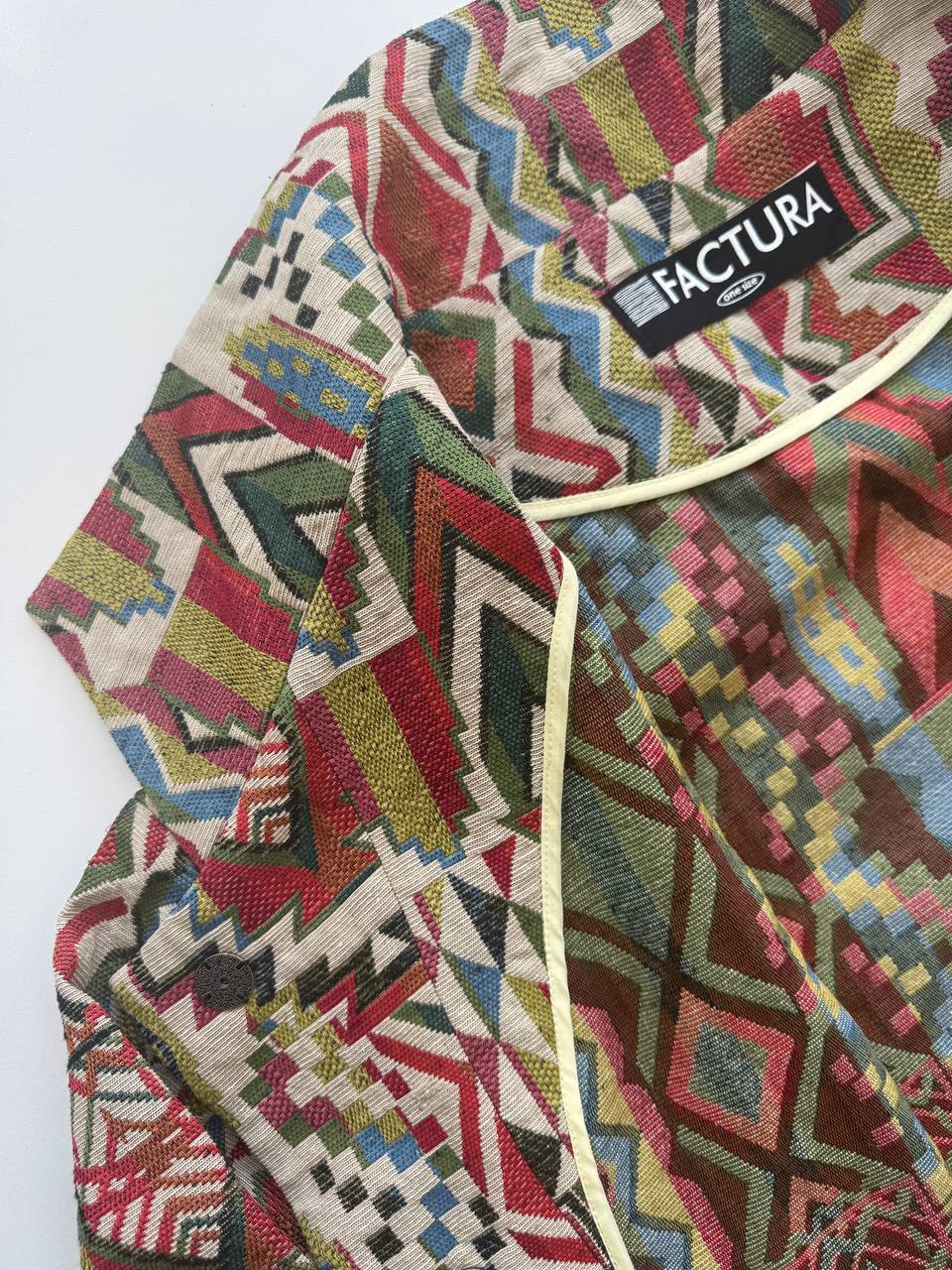 Unisex coat, geometric pattern, 2 colors