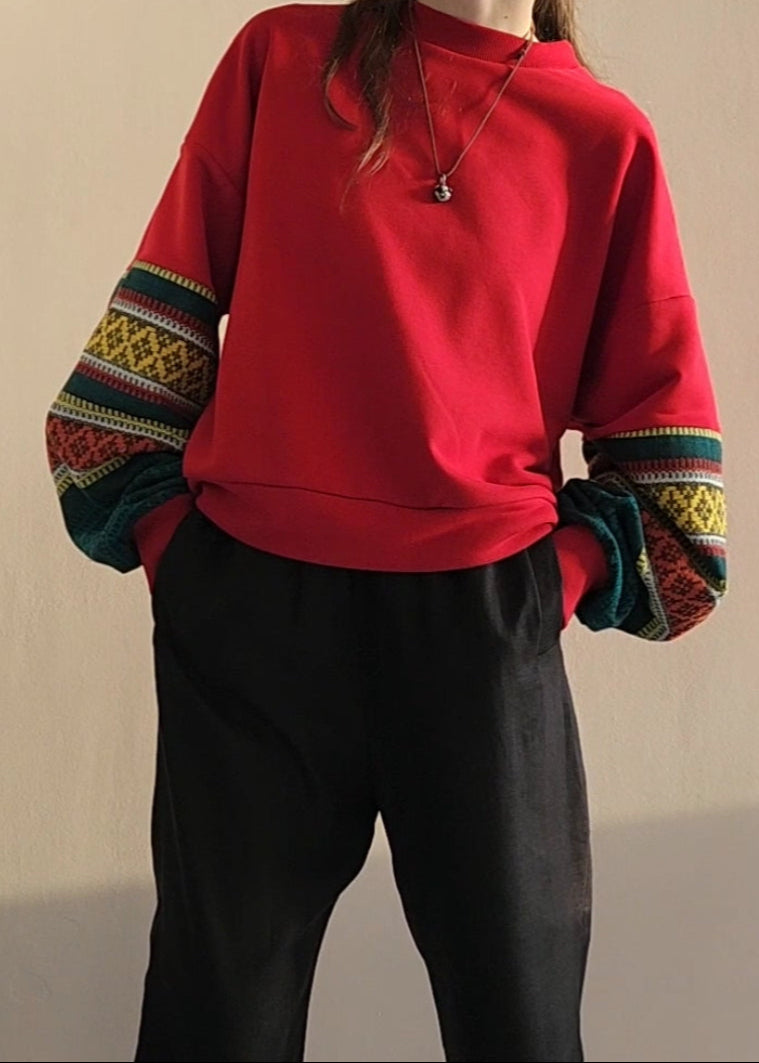 Black sweatshirt with sleeves "Louvre"