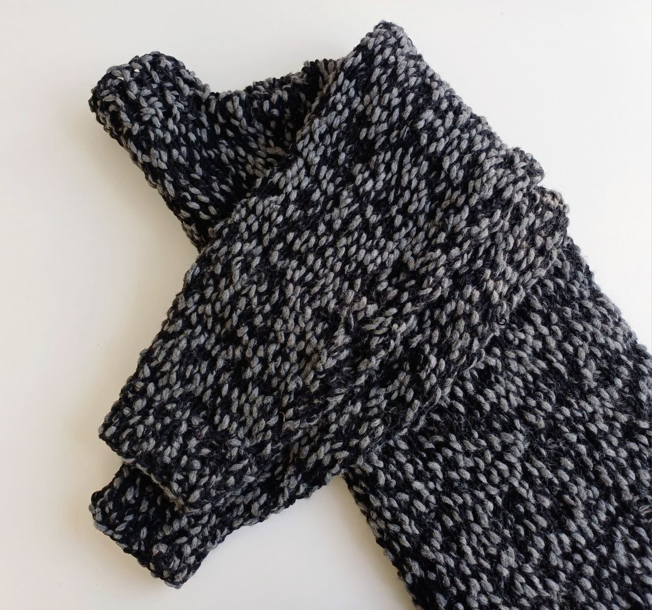 Sweater Retro long woolen red bouclé
