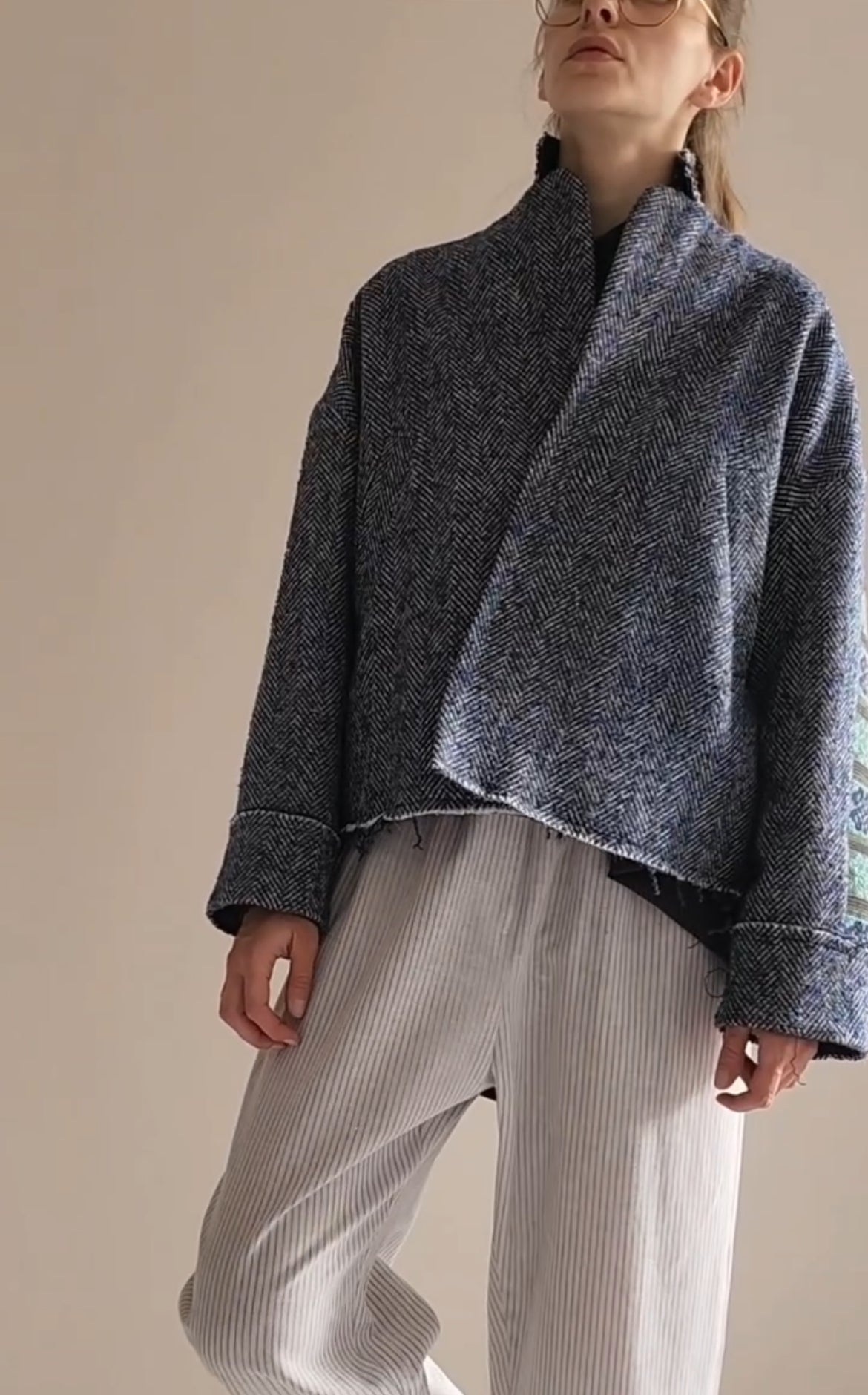 Short woolen coat, thick knitwear