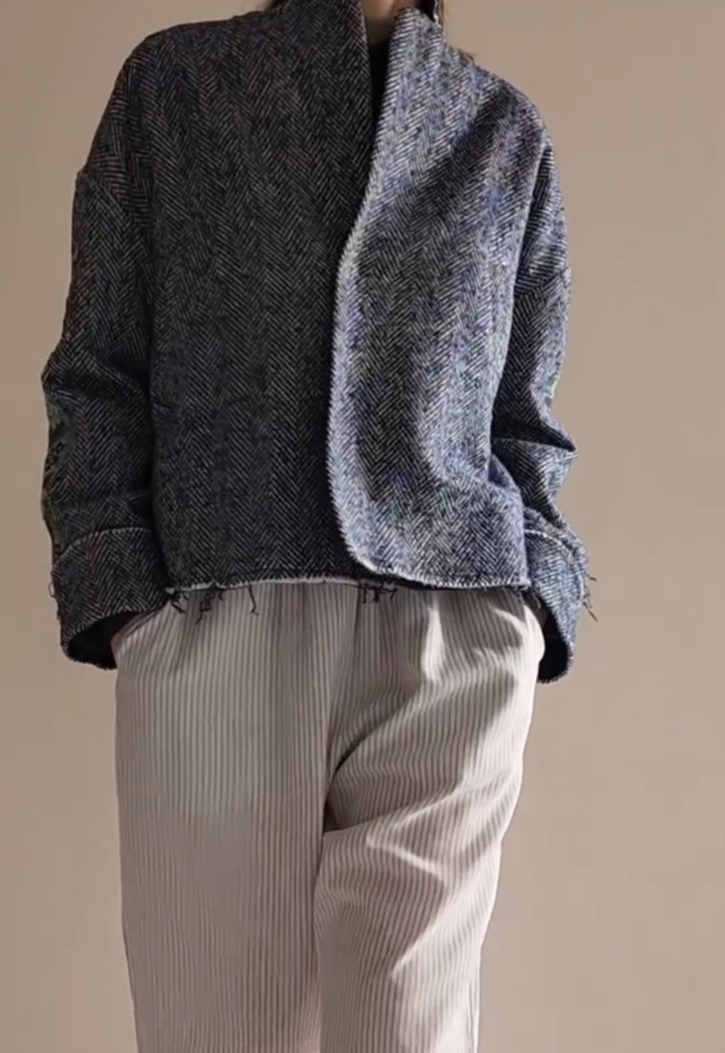 Short woolen coat, thick knitwear