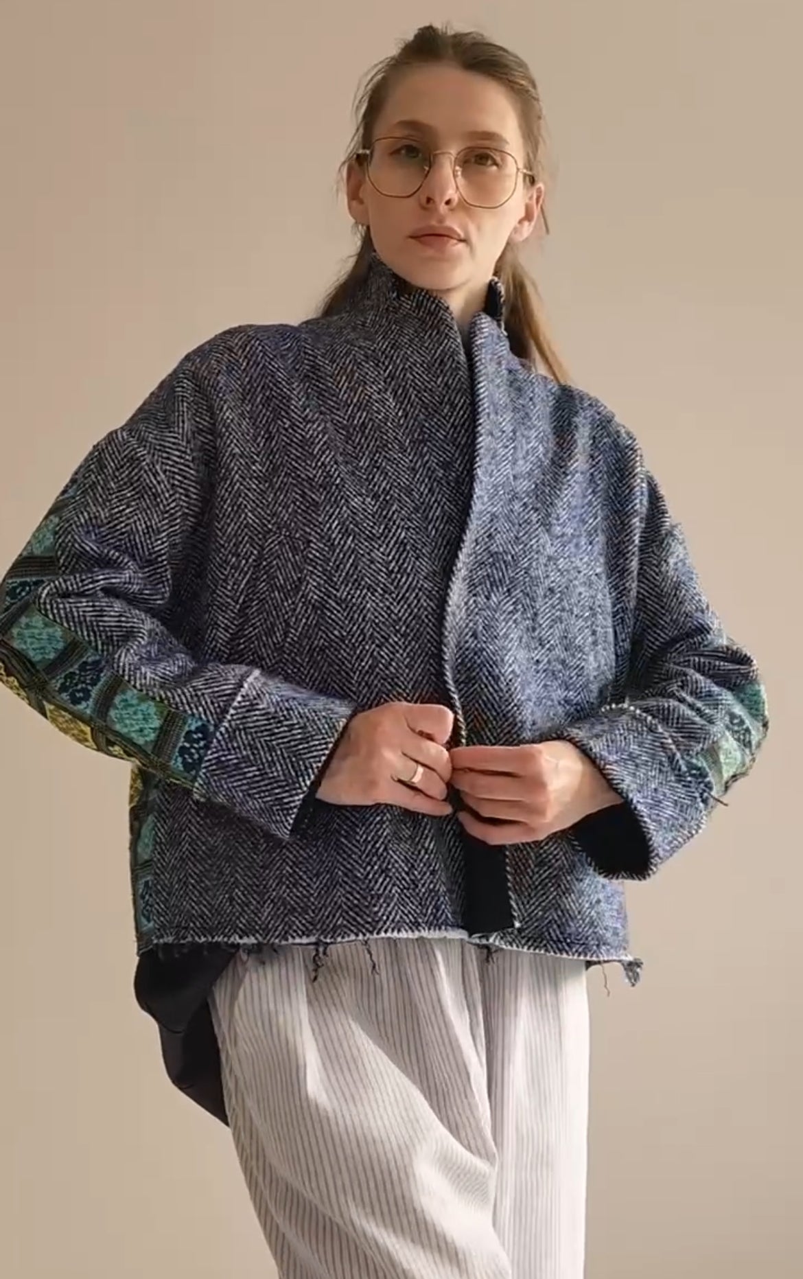 Short woolen coat, thick knitwear