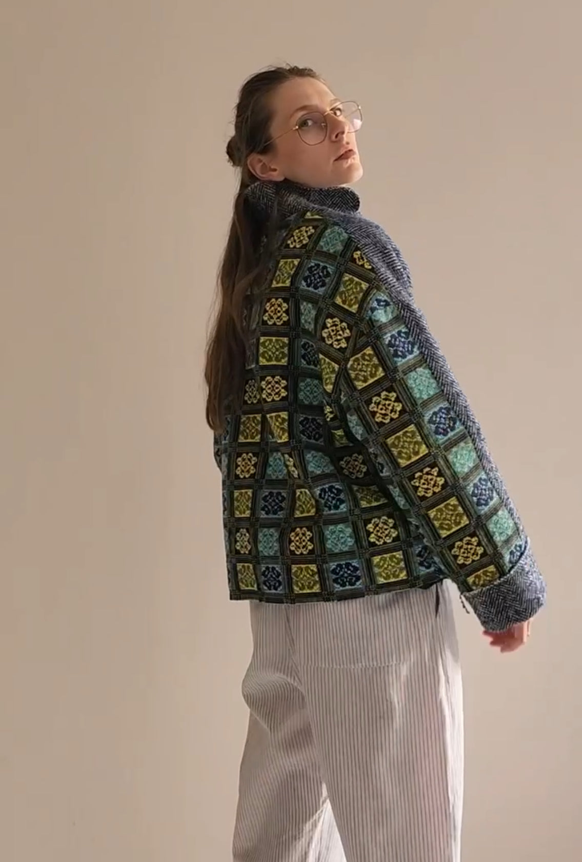 Short woolen coat, thick knitwear