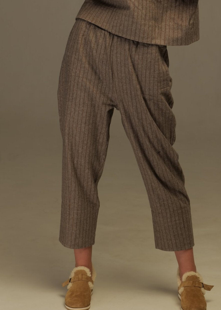 Striped woolen pants