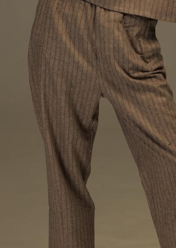 Striped woolen pants