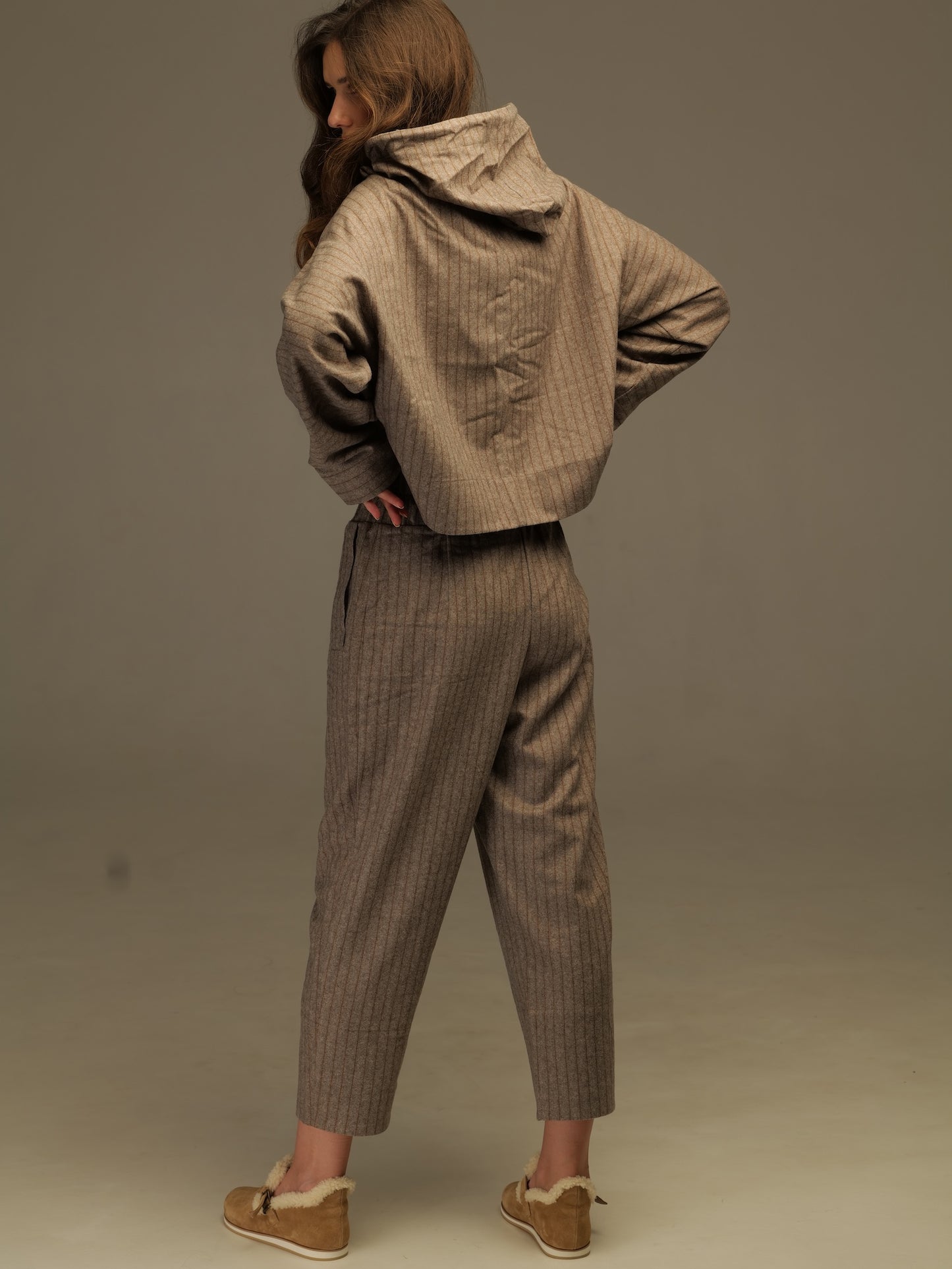 Striped woolen pants