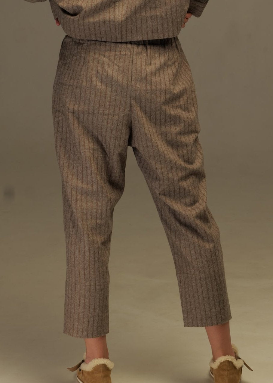 Striped woolen pants