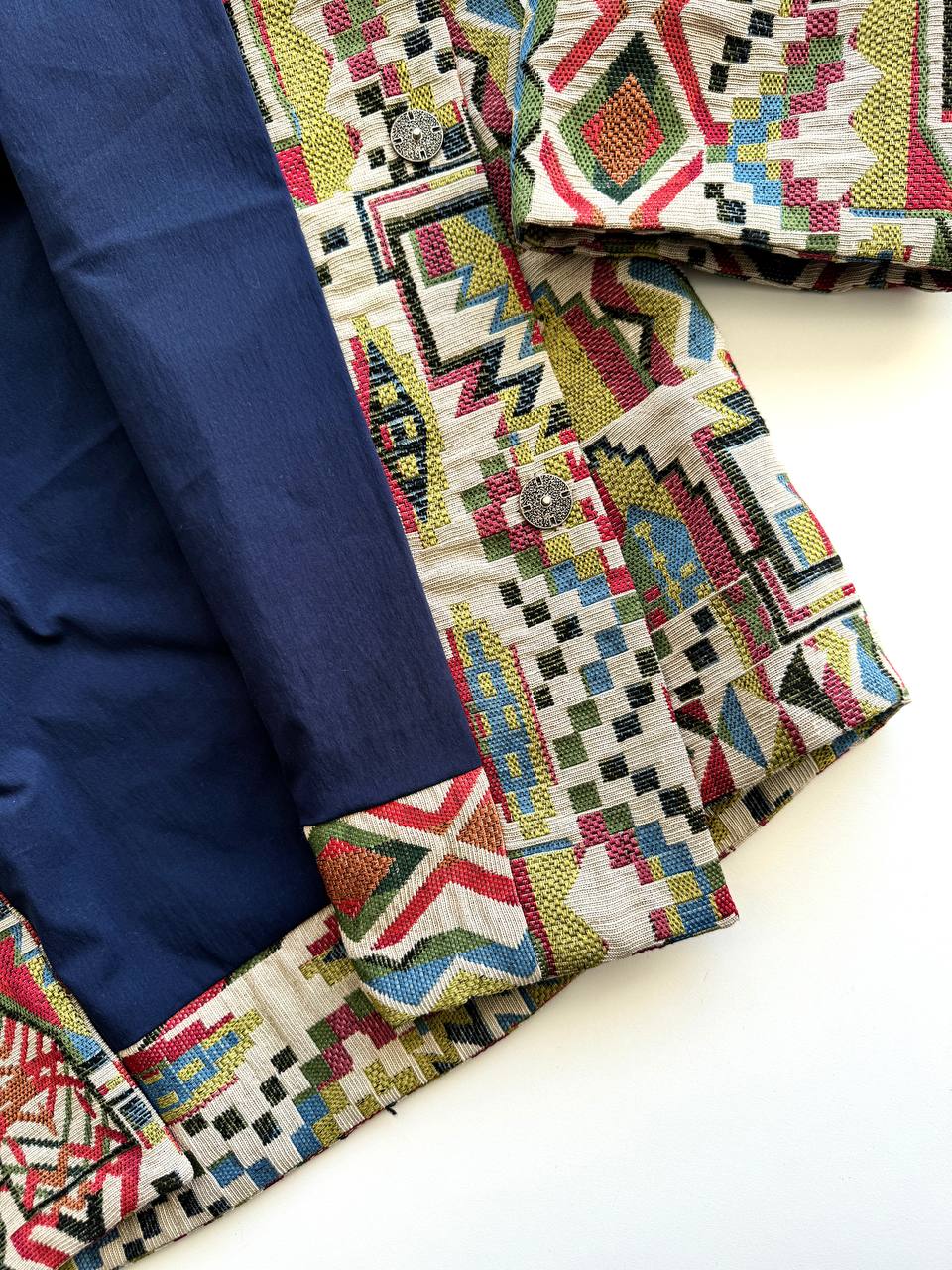 Unisex coat, geometric pattern, 2 colors