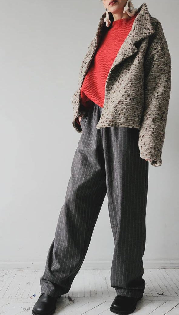 Short woolen coat, thick knitwear