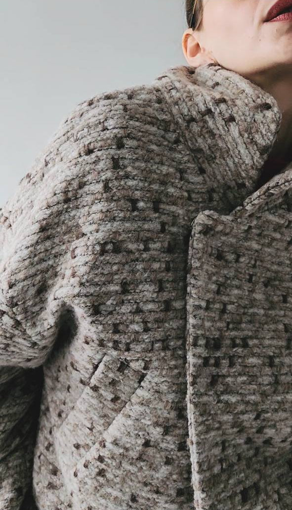 Short woolen coat, thick knitwear