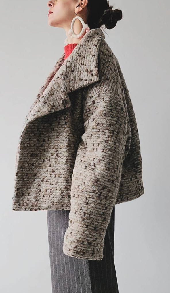 Short woolen coat, thick knitwear