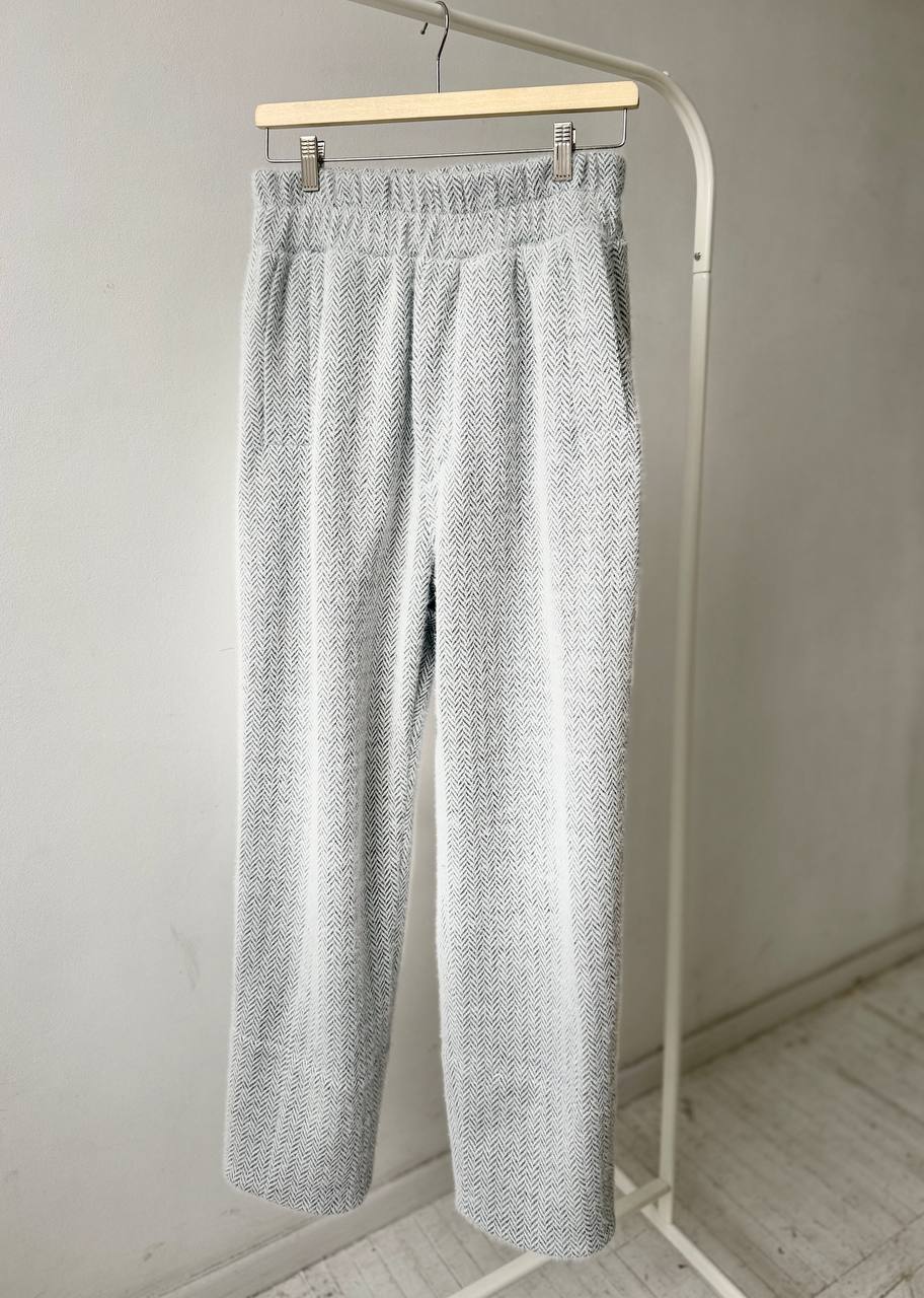 Штани джерсі світло-сірі "ялинка"